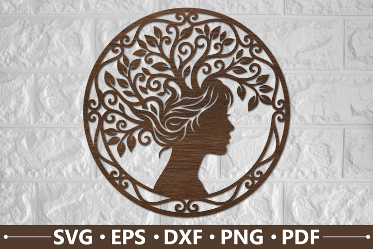 Tree Lady Laser Cut SVG File