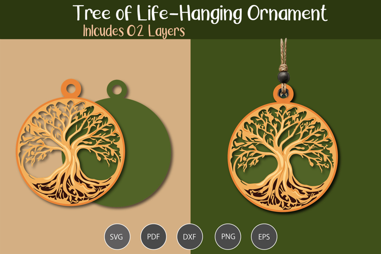 Hanging Tree of Life Ornament SVG
