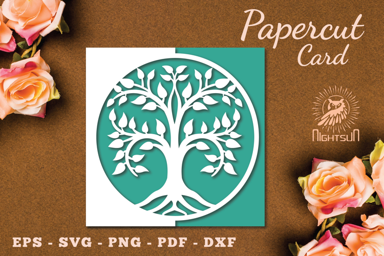Tree Of Life Papercut Card SVG