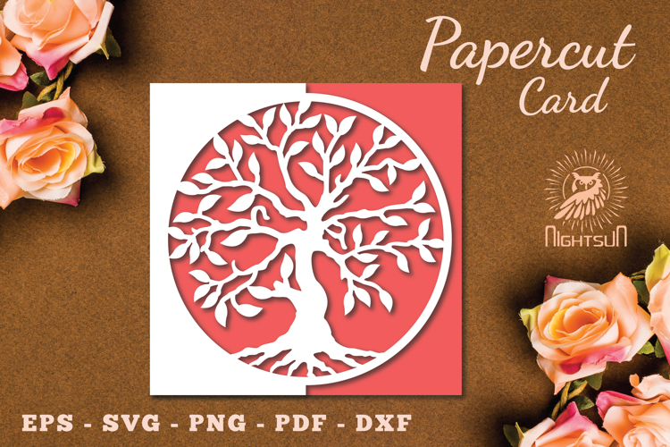 Tree Of Life Papercut Card SVG