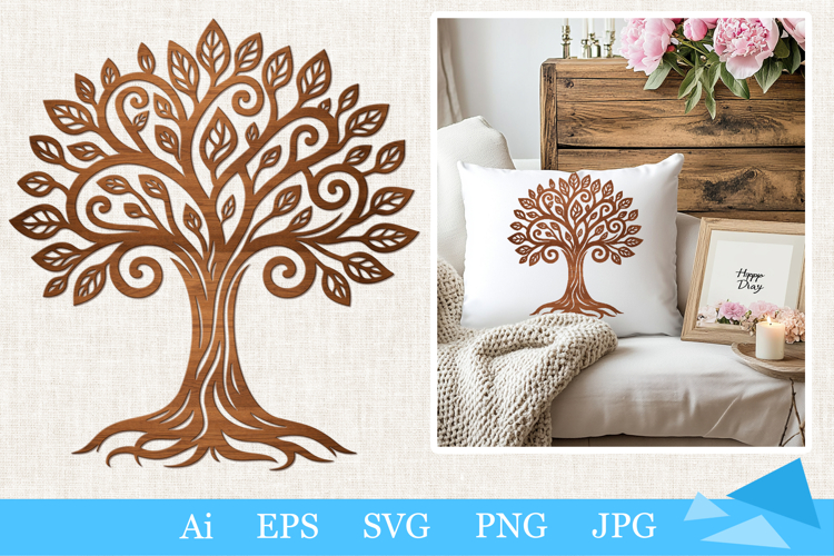 Tree of Life Laser Cut Design SVG | Wall decor