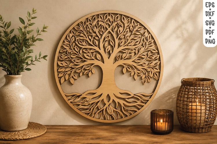 Tree of Life Wooden Wall Art SVG