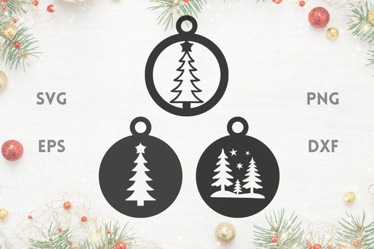 Christmas Tree laser cut Ornaments