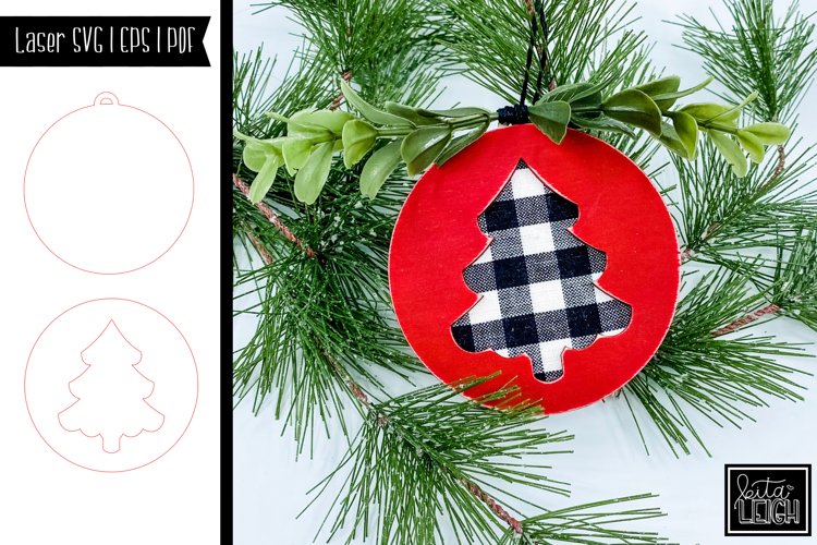 Laser Tree Cutout Christmas Ornament Design
