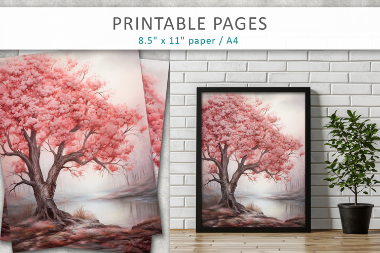 artistic tree illustrations, nature art