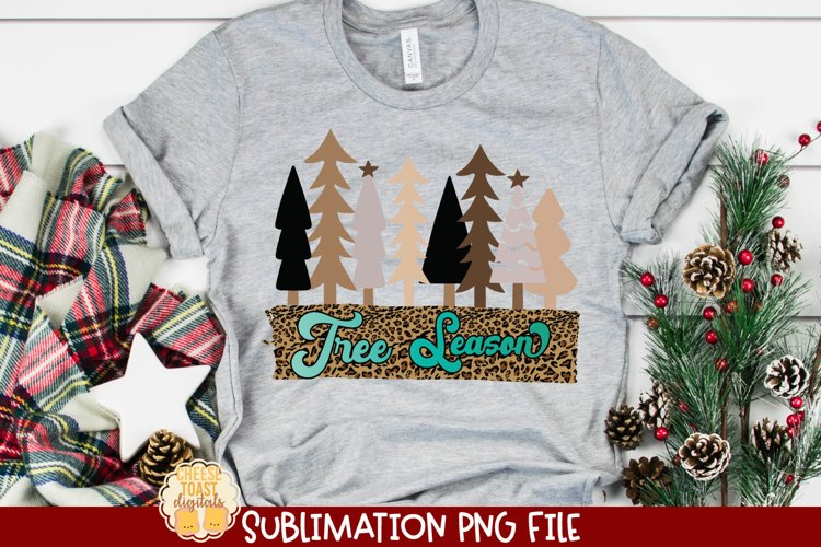 Tree Season | Leopard Christmas Sublimation PNG