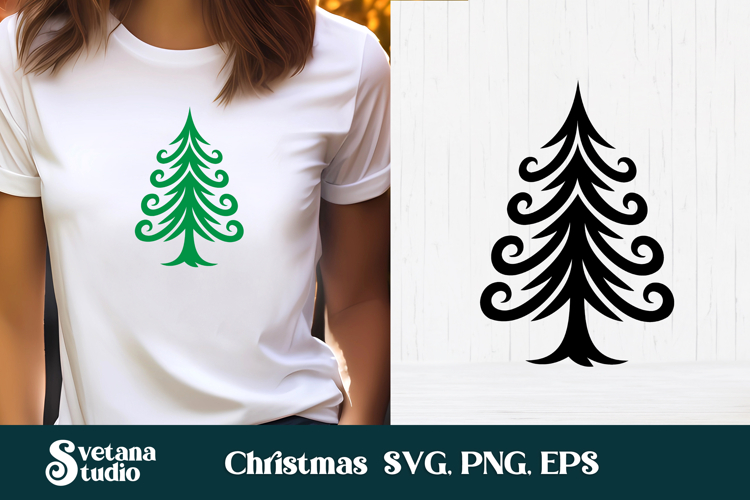 Christmas Tree Silhouette Image 24