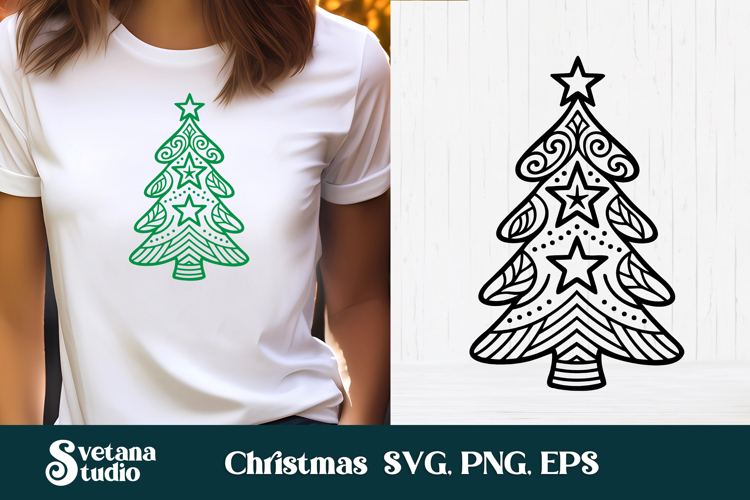 Christmas Tree Silhouette Image 16