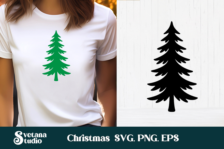Christmas Tree Silhouette Image 14