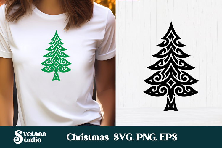 Christmas Tree Silhouette Image 13