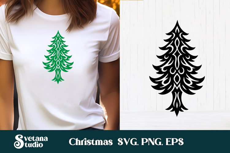 Christmas Tree Silhouette Image 12