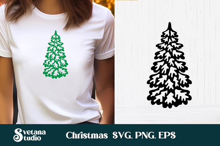 Christmas Tree Silhouette Image 11
