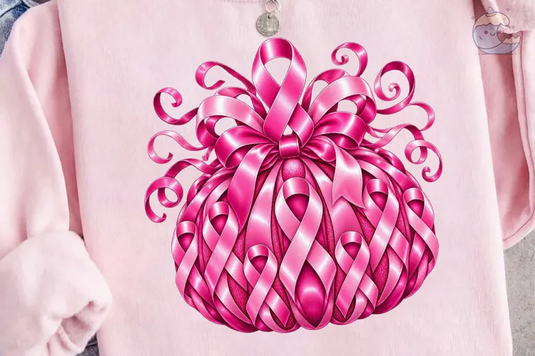 Breast Cancer Ribbon Pumpkin PNG Tee