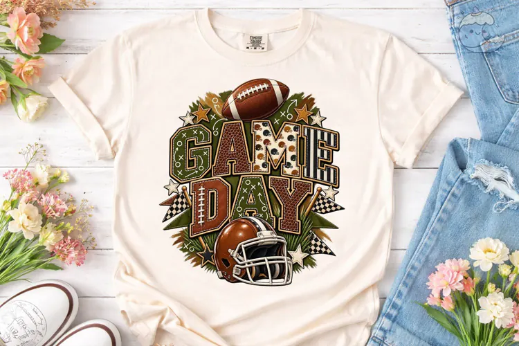 Game Day Football PNG Sublimation Shirt