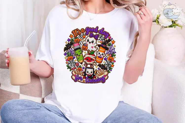 Halloween Teacher PNG Sublimation Shirt