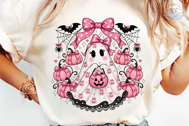 Coquette Ghost Halloween PNG Shirt