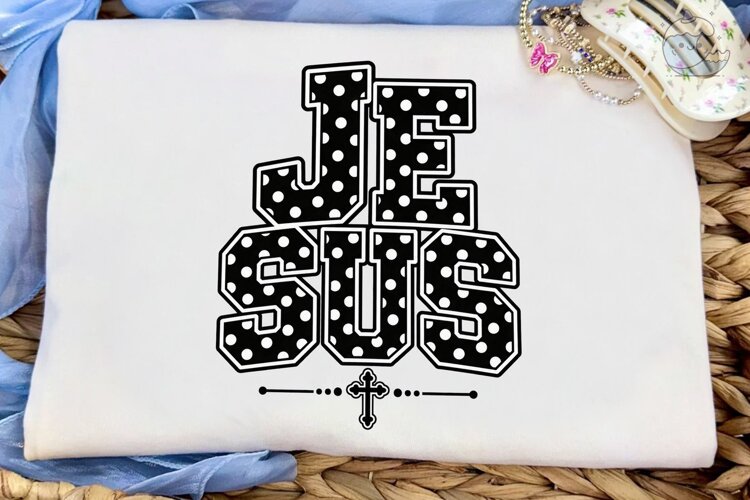 Jesus Polka Dot PNG Shirt Design example image 1