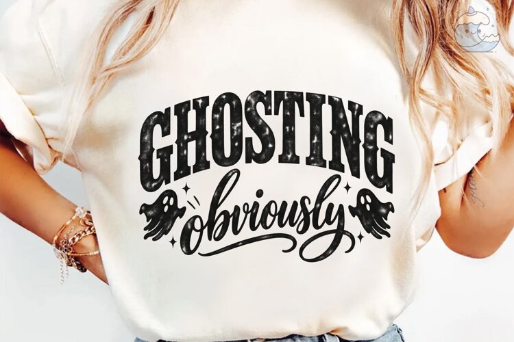 Ghosting Obviously Halloween PNG Tee example image 1