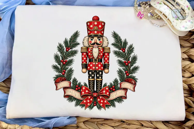 Christmas Nutcracker Wreath PNG Shirt