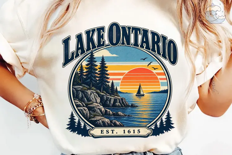 Lake Ontario Vintage Sunset PNG Shirt