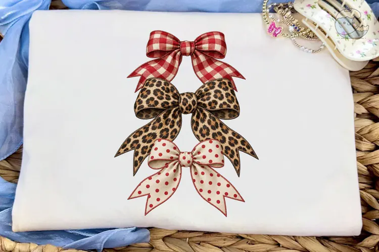 Bow Trio PNG Sublimation Shirt Design