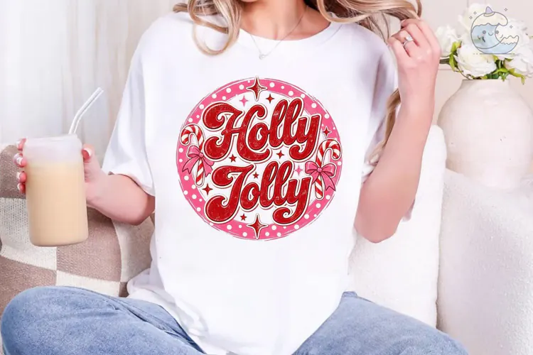 Holly Jolly Christmas PNG Shirt Design