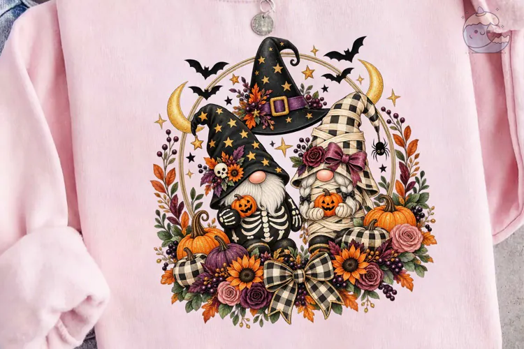 Halloween Gnomes Witch PNG Shirt Design