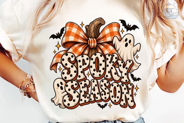Spooky Season Halloween Pumpkin PNG Tee example image 1