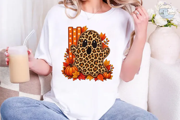 Leopard Ghost Fall Halloween PNG Shirt