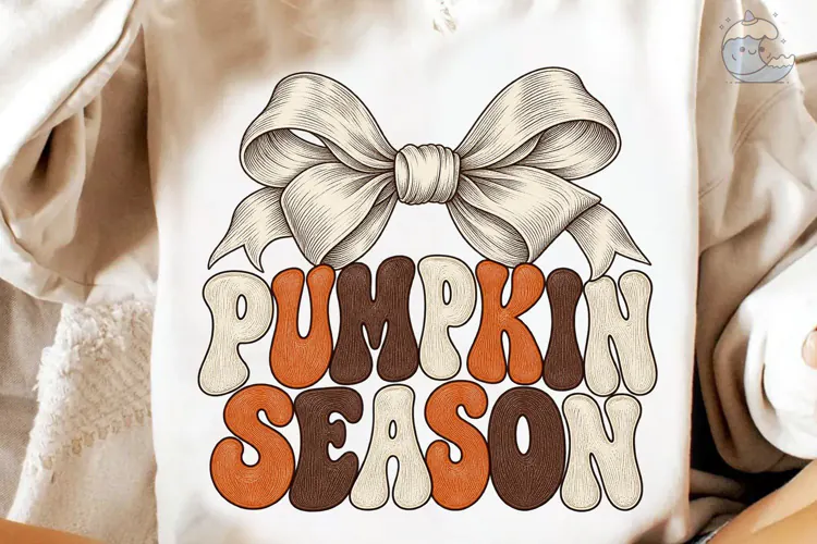 Pumpkin Season Coquette Bow PNG Shirt