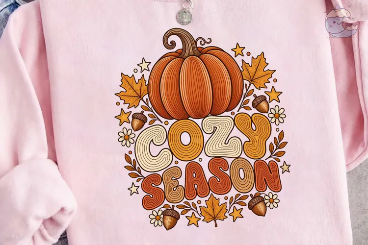 Cozy Season Pumpkin Fall PNG Shirt Desig