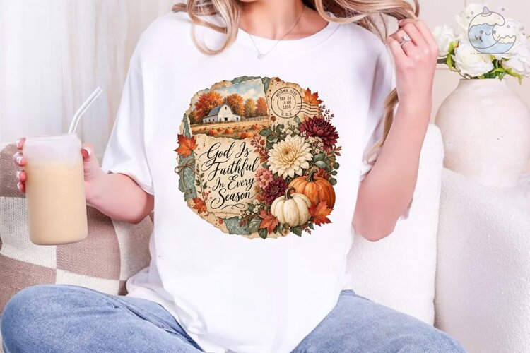 God Is Faithful Every Season Fall PNG example image 1