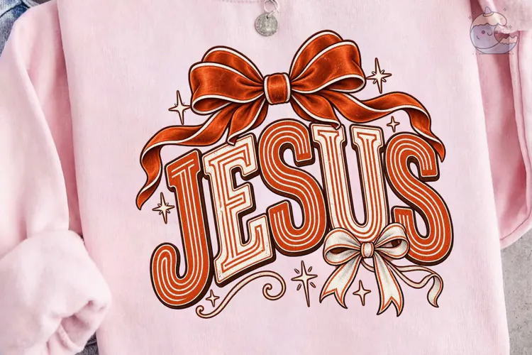Jesus Bow Christmas PNG Shirt Design