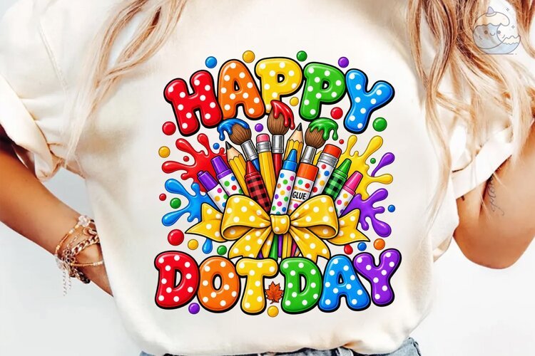 Happy Dot Day PNG Sublimation Shirt example image 1