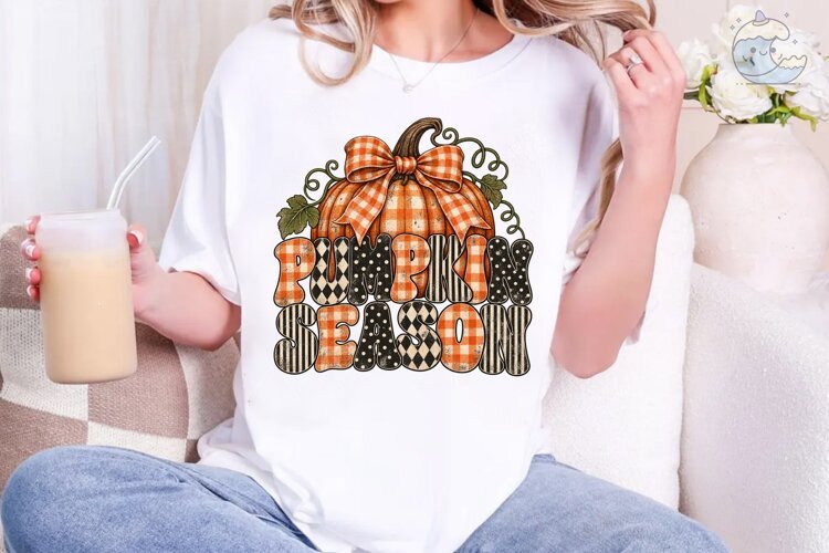 Pumpkin Season Fall PNG Shirt Design example image 1