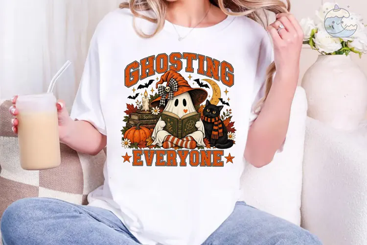 Ghosting Everyone Halloween PNG Shirt