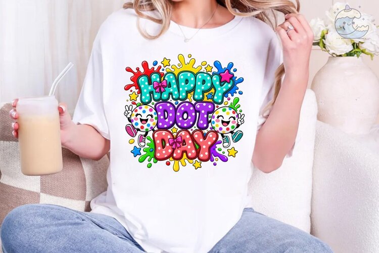 Happy Dot Day PNG Sublimation Shirt Desi example image 1