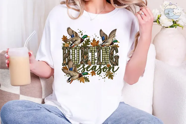 Hunting Season Duck PNG Shirt Sublimatio