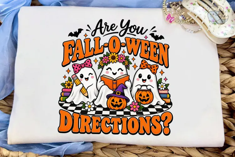 Fall-O-Ween Cute Ghosts PNG Sublimation