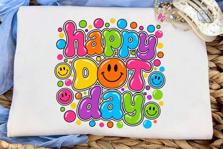 Happy Day Smiley Face PNG Shirt Design example image 1