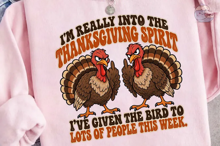 Thanksgiving Spirit Turkey PNG Sublimati