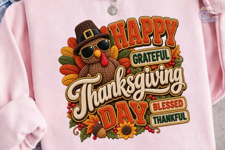 Happy Thanksgiving Turkey PNG Sublimatio