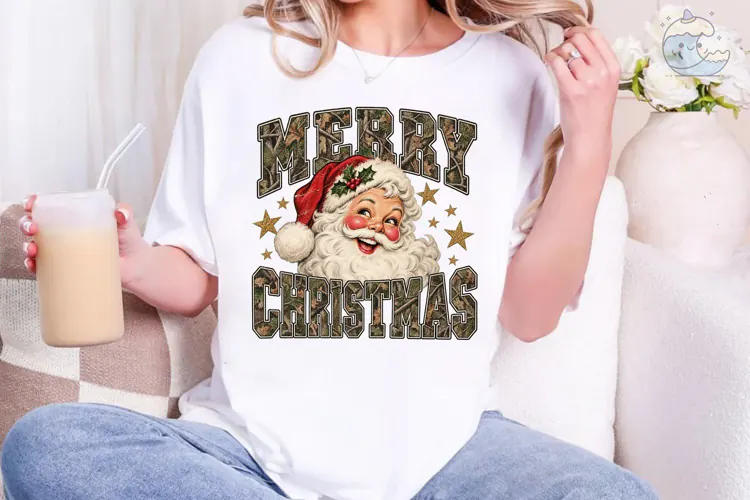 Merry Christmas Santa PNG Sublimation Sh