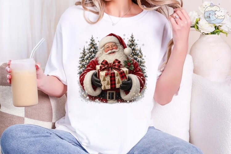 Santa Claus Christmas PNG Sublimation Sh example image 1