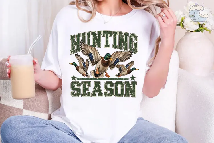 Hunting Season Duck PNG Sublimation Tee