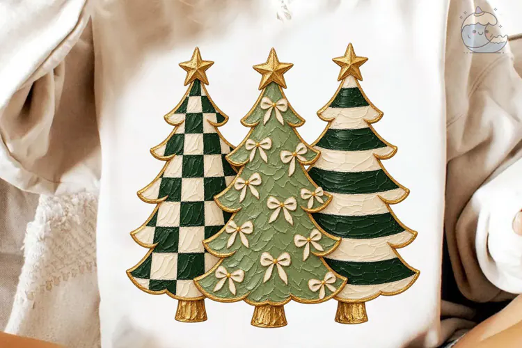 Christmas Trees PNG Sublimation Design