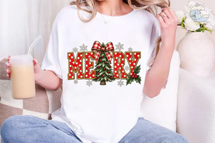 Merry Christmas PNG Sublimation Design