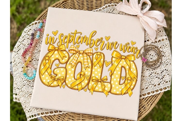 In September I Wear Yellow PNG Sublimati example image 1