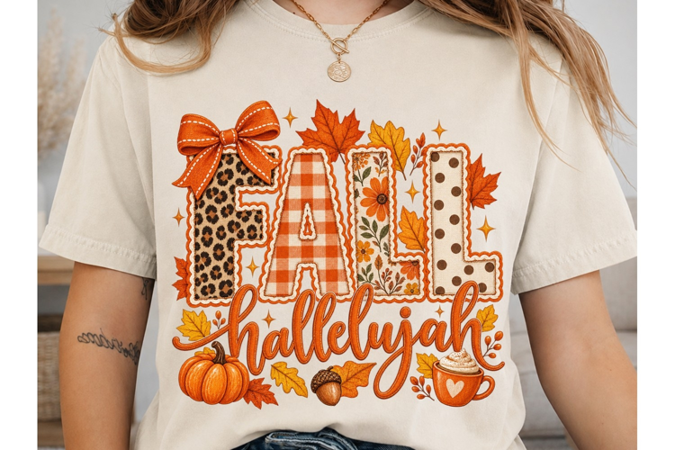 Fall Hallelujah PNG Sublimation Design