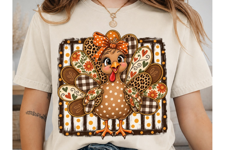 Autumn Turkey PNG Sublimation Shirt Desi
